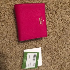 NWT Kate Spade Saffiano Leather Wallet in Pink
